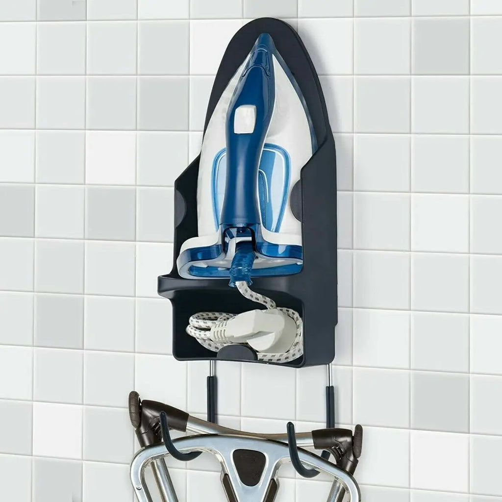 Wall Mounted Electric Iron Storage Rack Home Dryer Accessories Stand Heat-Resistant Rack Hanging Hook Ironing Board Holder